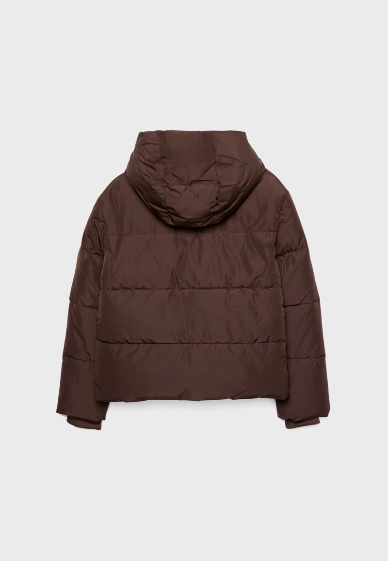 Базовая стеганая куртка с капюшоном