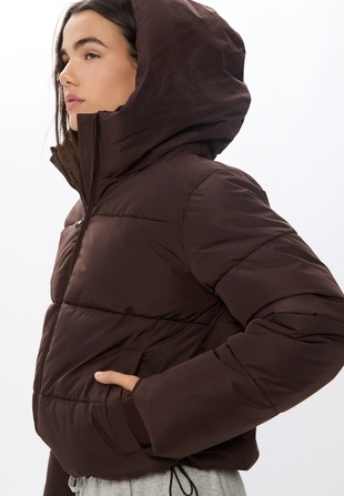 Базовая стеганая куртка с капюшоном- Заказать в России