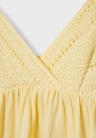 Топ на бретелях с отделкой кроше- Заказать в России