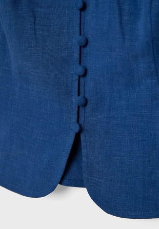 Топ ципао с горловиной халтер и пуговицами- Заказать в России