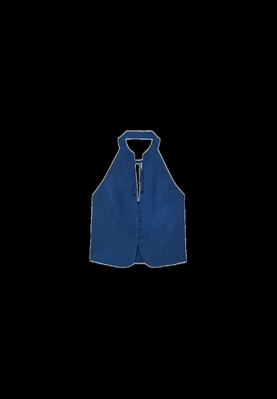 Топ ципао с горловиной халтер и пуговицами- Заказать в России