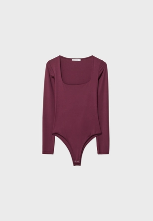 Боди из полиамида с квадратным вырезом- Заказать в России