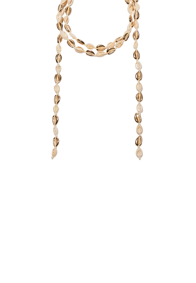 Многопозиционное ожерелье с ракушками