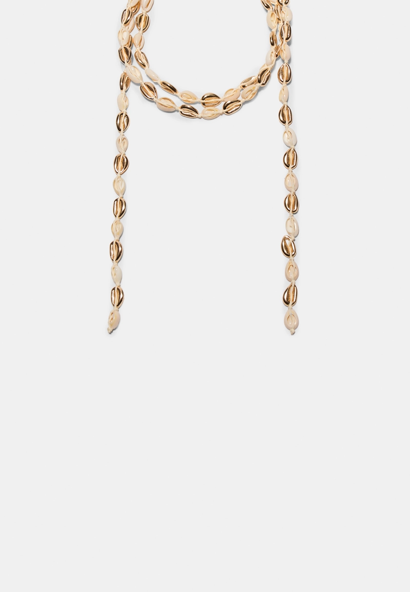 Многопозиционное ожерелье с ракушками