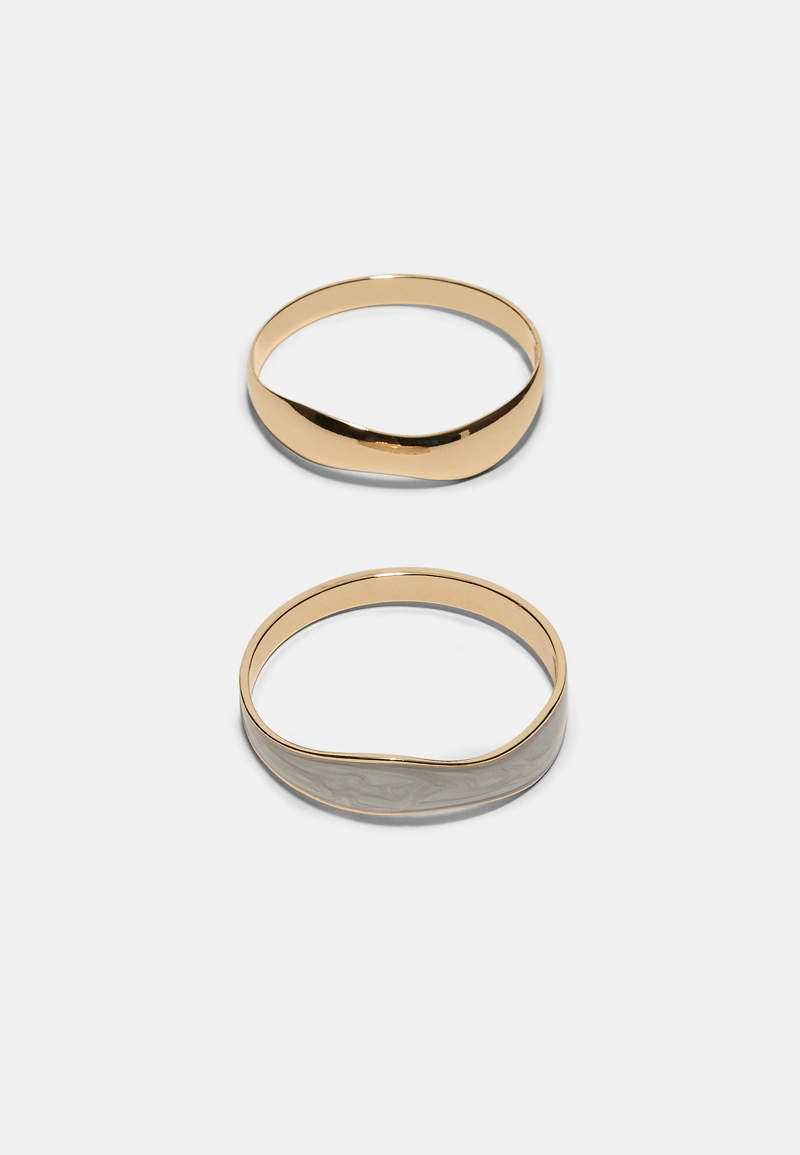 Набор из 2 браслетов с эмалью