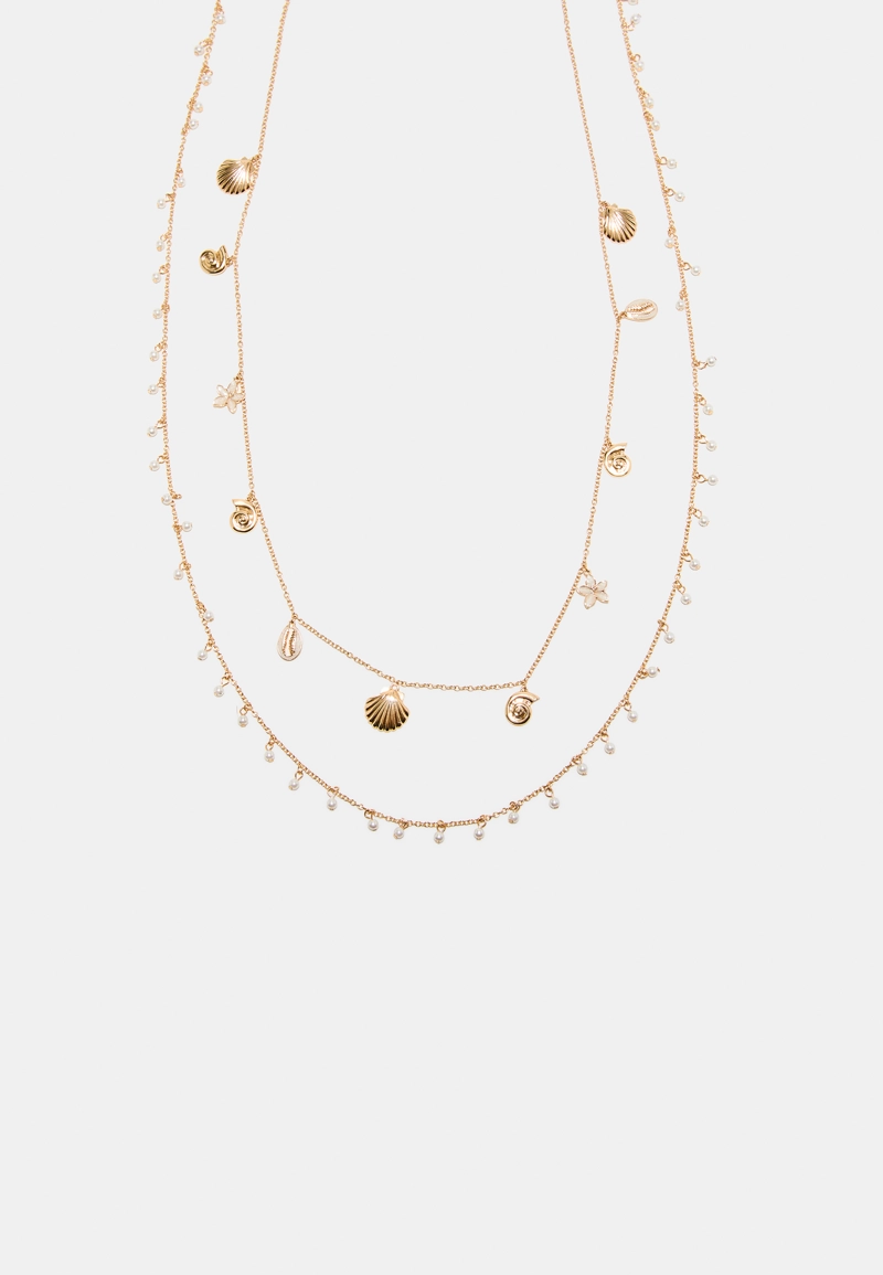 Колье-трансформер с мини-шармами на морскую тематику