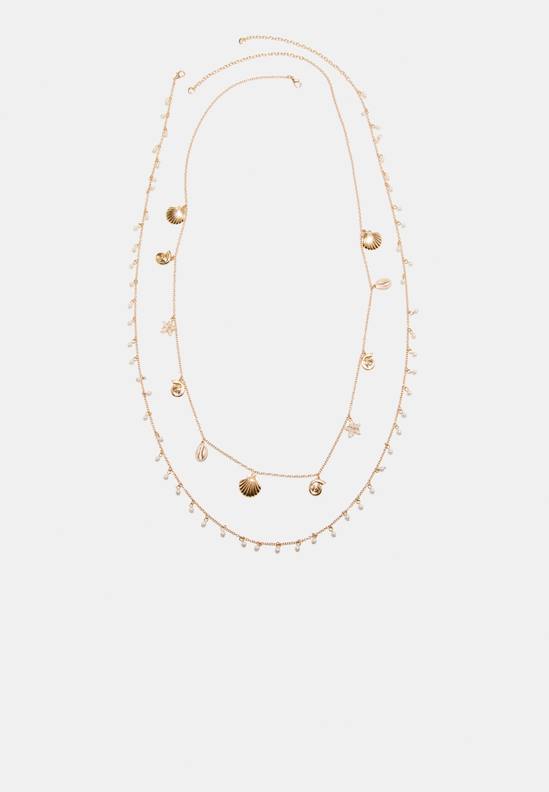 Колье-трансформер с мини-шармами на морскую тематику