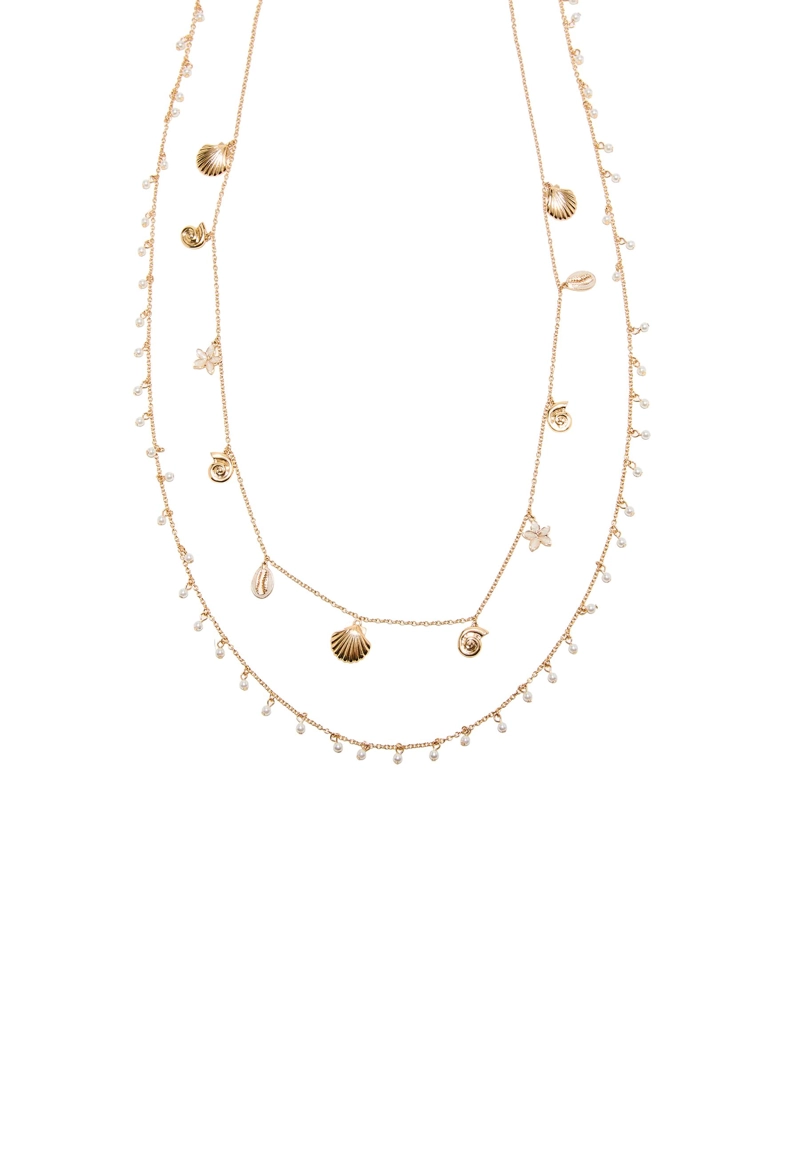 Колье-трансформер с мини-шармами на морскую тематику