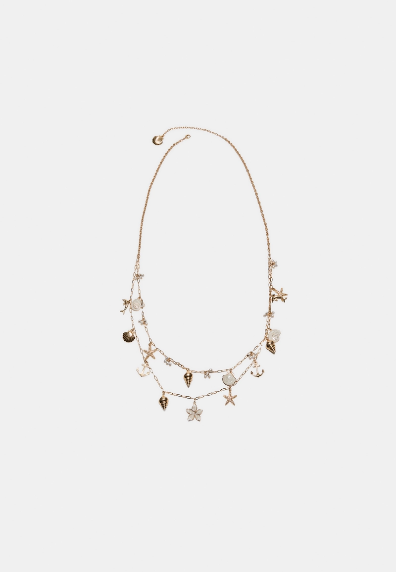 Колье-трансформер с морскими подвесками