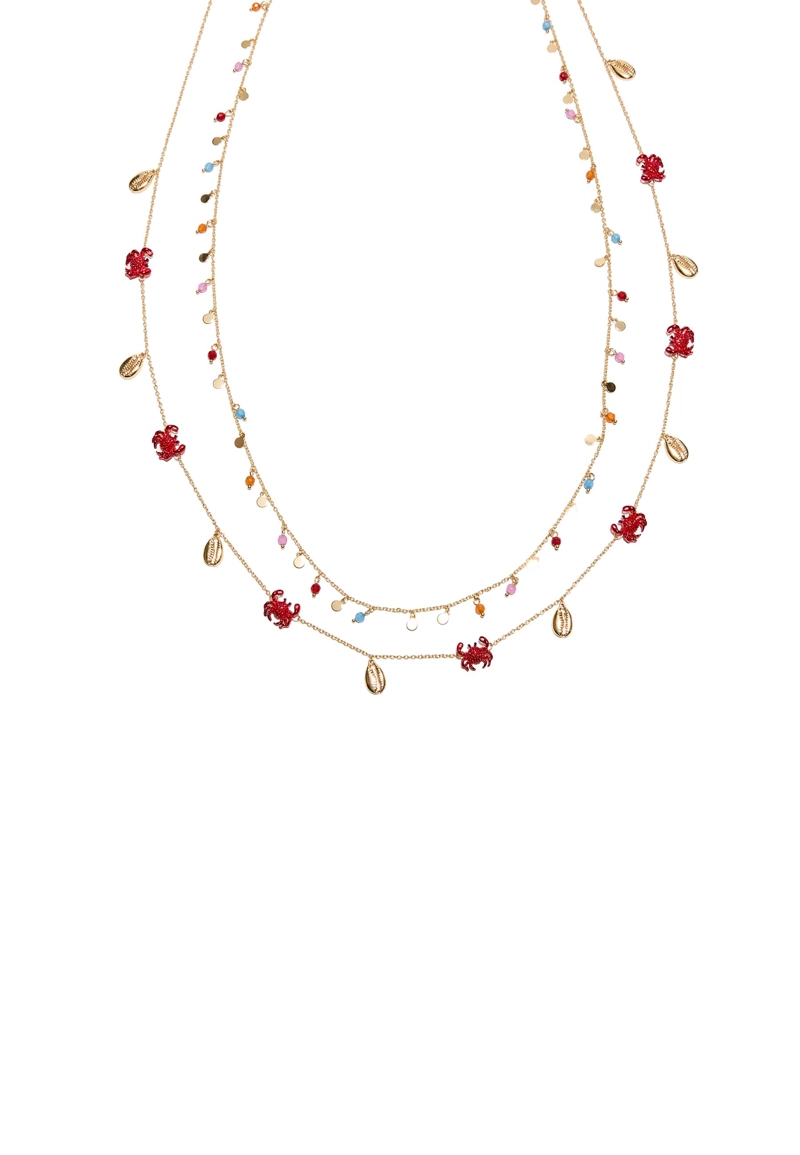 Колье-трансформер с морскими шармами