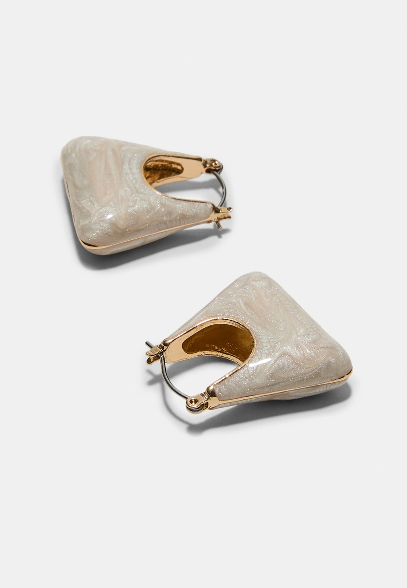 Набор из 2 эмалированных серег-колец