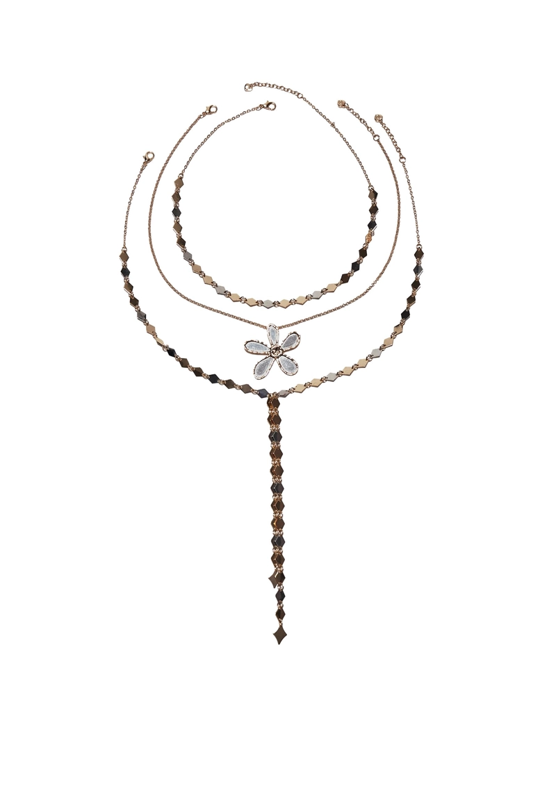 Набор из 3 колье-лариат «Цветок»