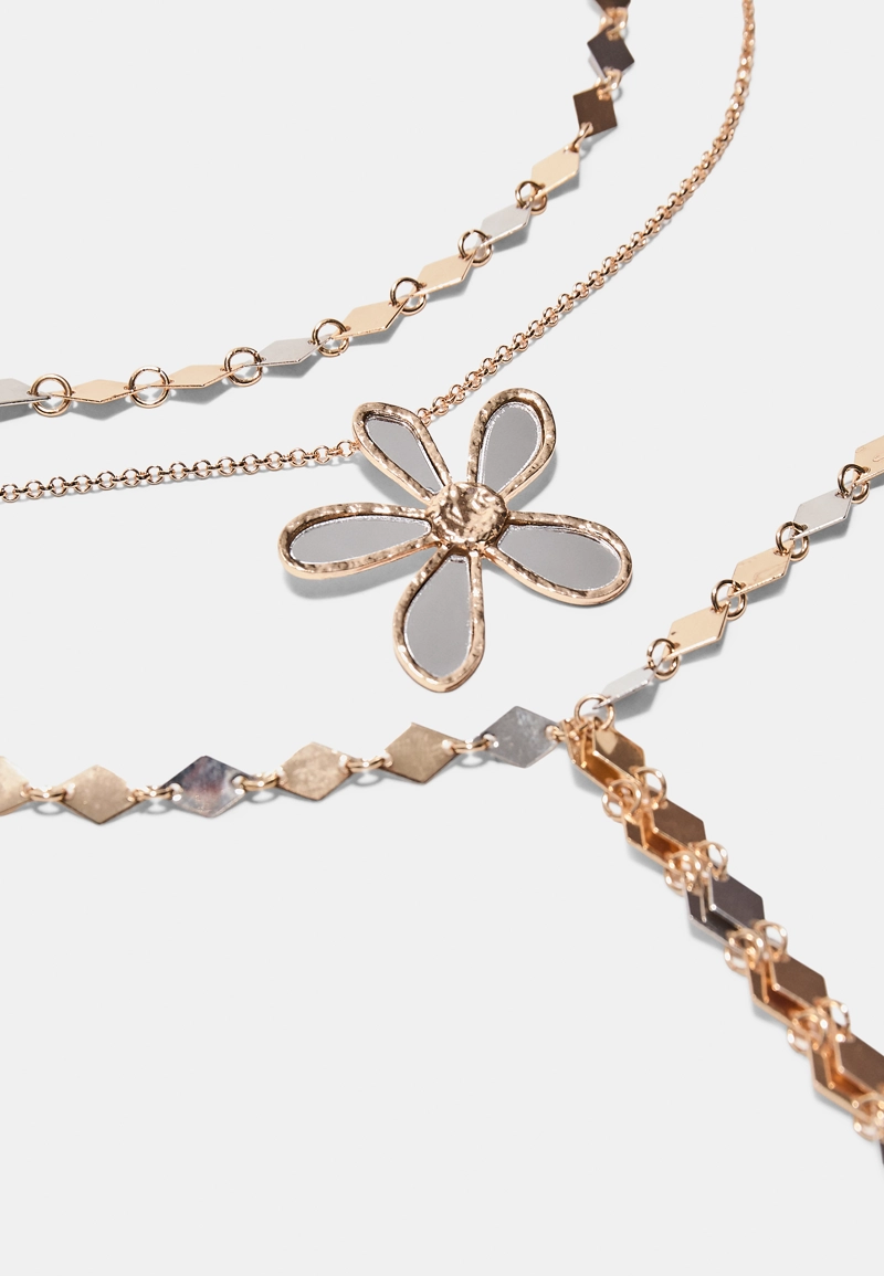 Набор из 3 колье-лариат «Цветок»