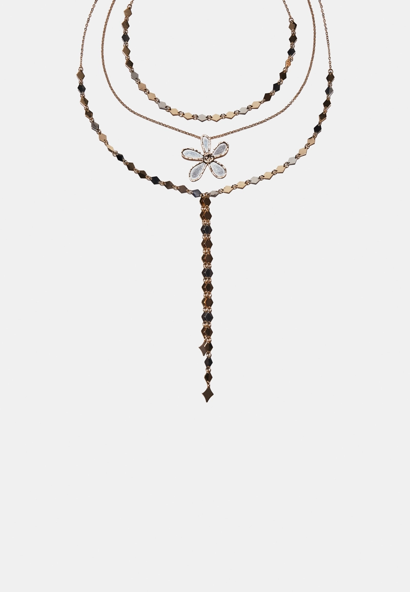 Набор из 3 колье-лариат «Цветок»