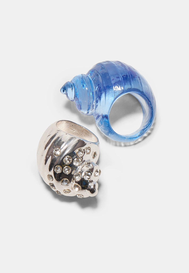 Набор из 2 колец с ракушками