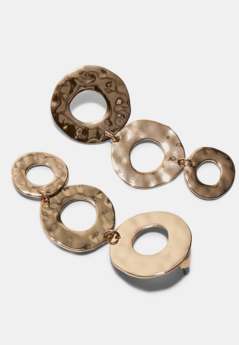 Серьги макси с рельефным узором