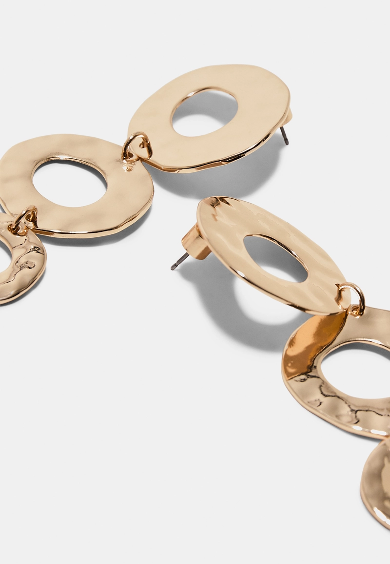 Серьги макси с рельефным узором