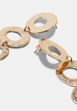 Серьги макси с рельефным узором- Заказать в России