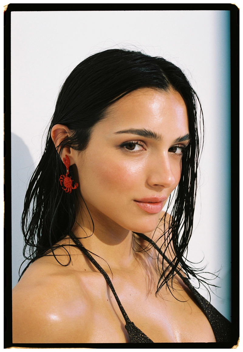 Серьги-крабы с блестящей отделкой