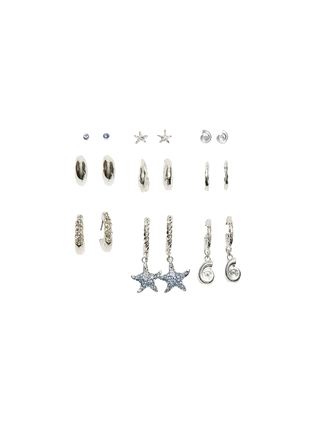 Набор из 9 серег «Морская звезда» с блестками- Заказать в России