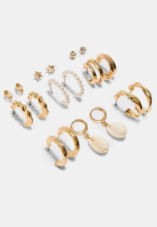 Набор из 9 серег «Ракушка»- Заказать в России