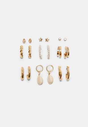 Набор из 9 серег «Ракушка»- Заказать в России