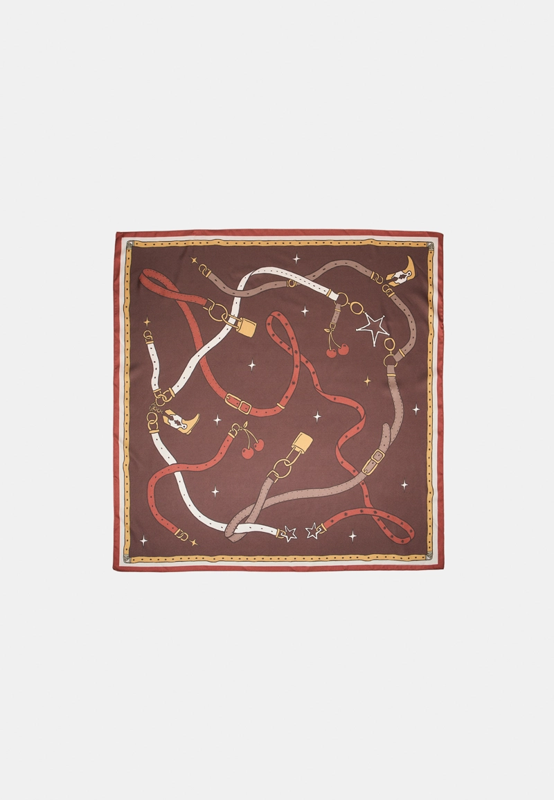 Платок с принтом в виде замков