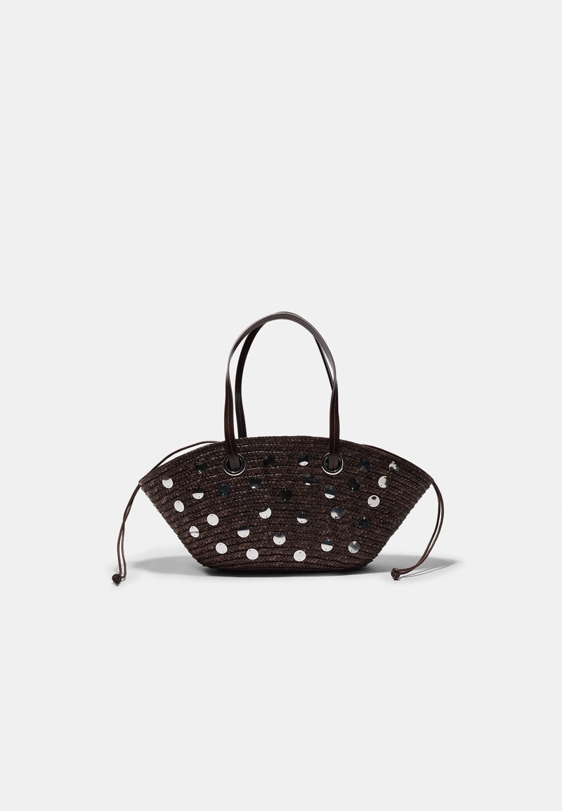 Сумка-корзина с пайетками