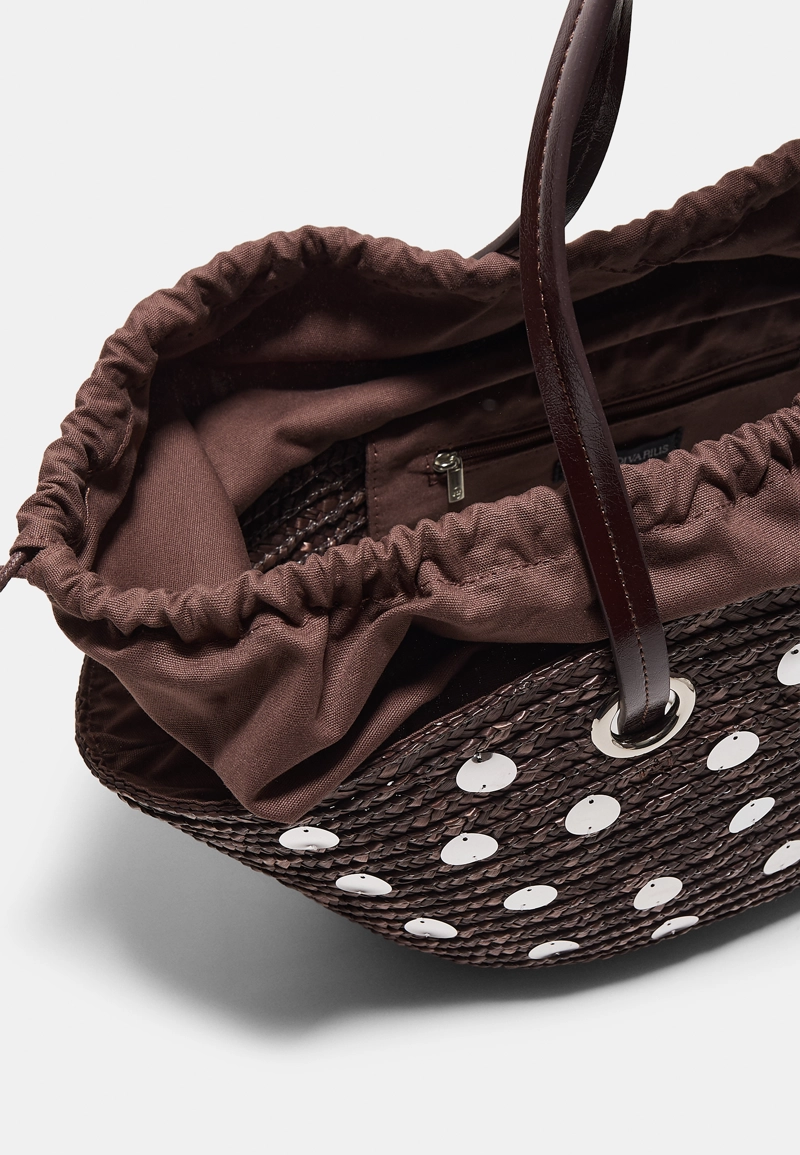 Сумка-корзина с пайетками