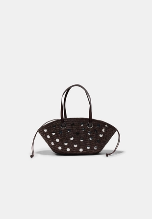 Сумка-корзина с пайетками- Заказать в России