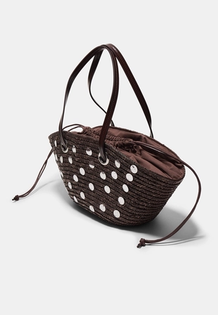 Сумка-корзина с пайетками- Заказать в России