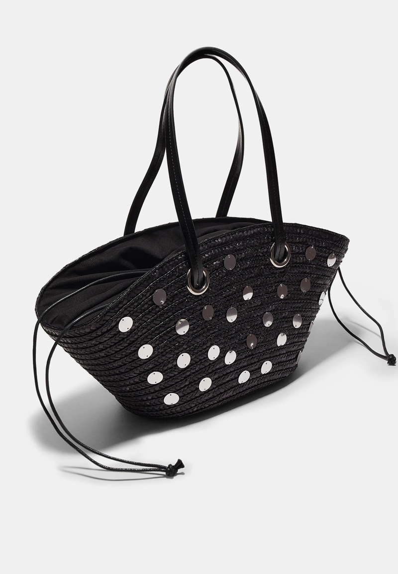 Сумка-корзина с пайетками