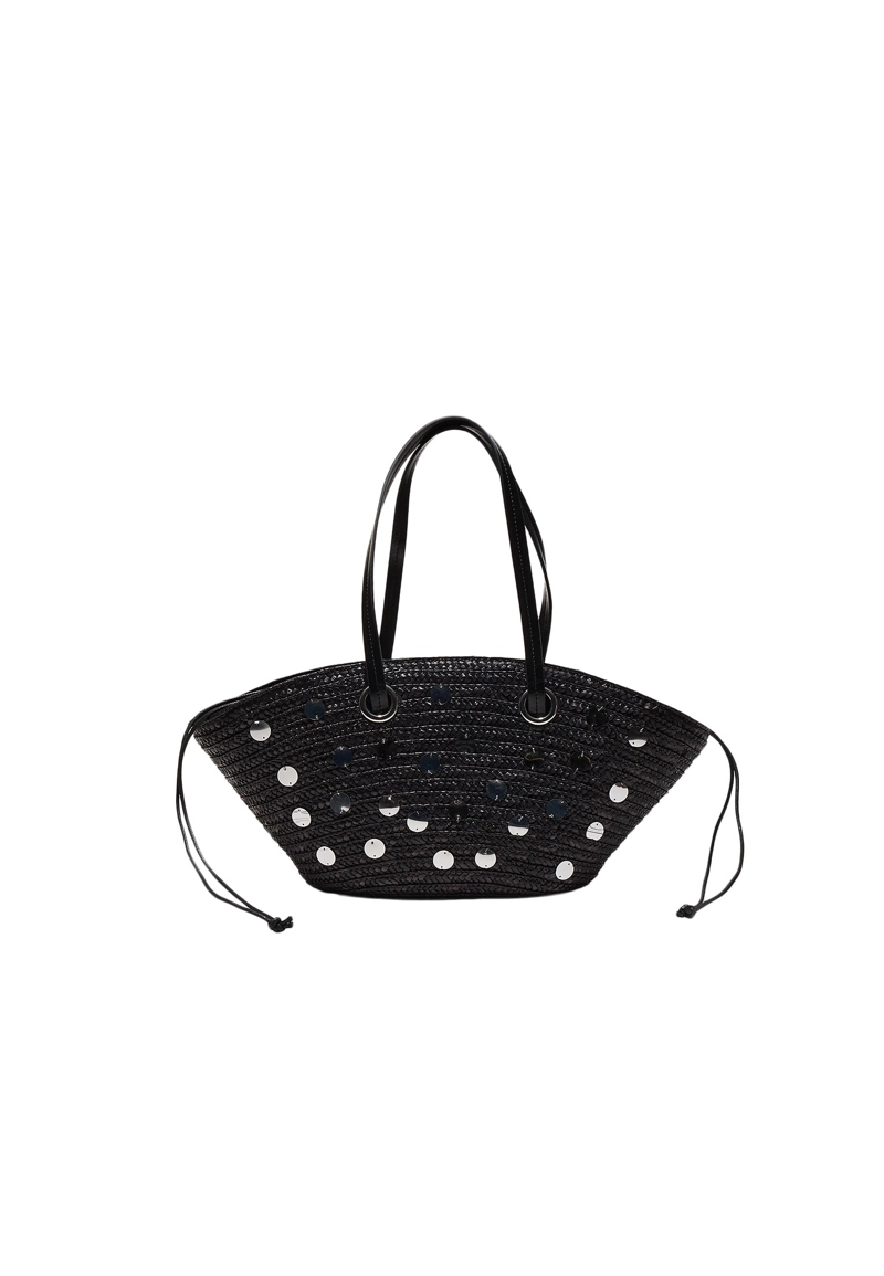 Сумка-корзина с пайетками