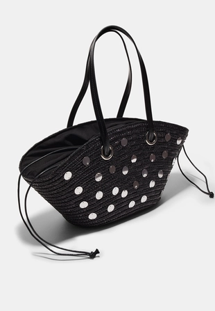 Сумка-корзина с пайетками- Заказать в России