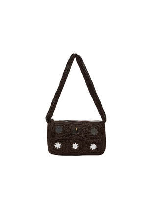 Сумка на плечо из кроше с зеркальными элементами- Заказать в России