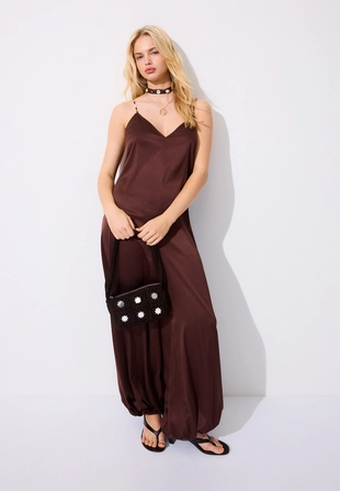 Сумка на плечо из кроше с зеркальными элементами- Заказать в России