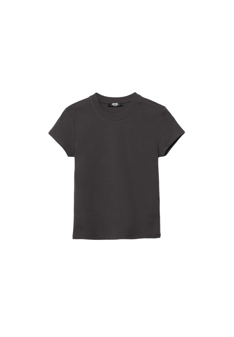 Базовая футболка с короткими рукавами и круглым вырезом