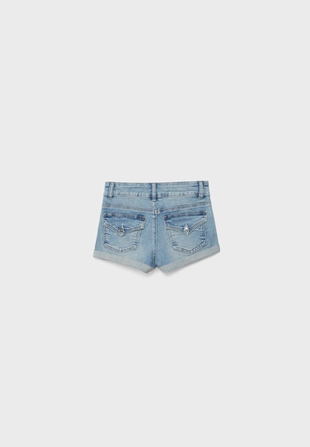 Джинсовые шорты с отворотами- Заказать в России