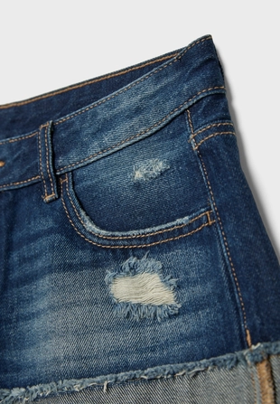 Джинсовые шорты со звездами- Заказать в России