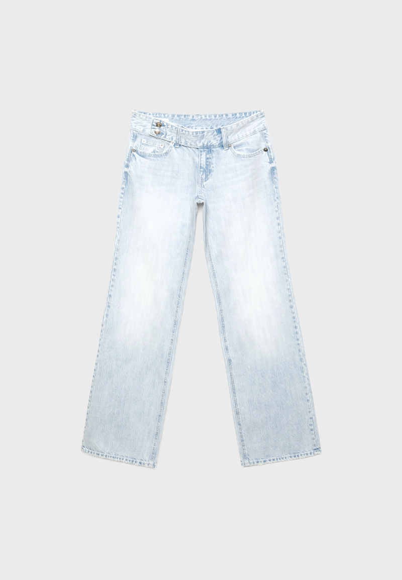 Джинсы с низкой посадкой, прямого кроя, с петлями для молотка