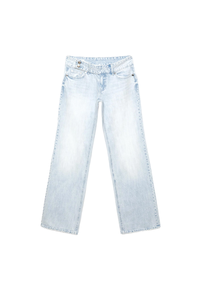 Джинсы с низкой посадкой, прямого кроя, с петлями для молотка