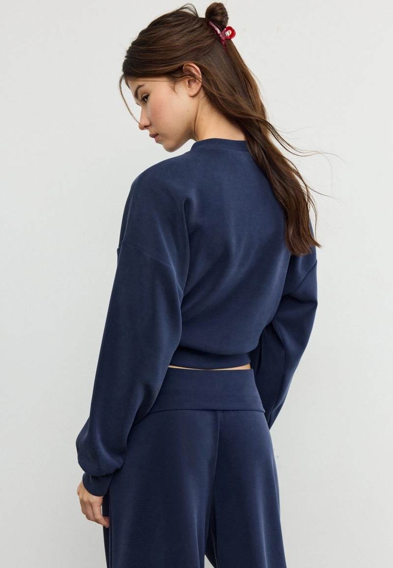 Толстовка с рукавами «летучая мышь» и мягкой на ощупь тканью