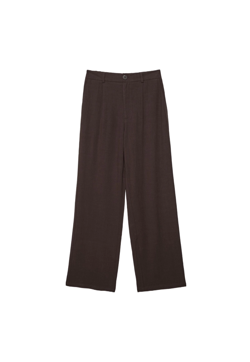 Прямые брюки под льняную ткань