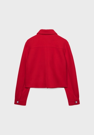 Укороченная куртка из мягкой ткани- Заказать в России