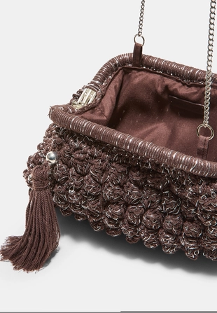 Сумка-мешок из металлизированного кроше- Заказать в России