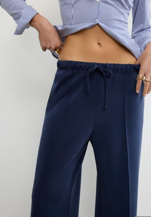 Мягкие джоггеры свободного кроя с отстрочкой- Заказать в России