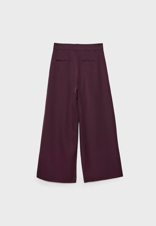 Классические брюки широкого кроя с защипами- Заказать в России