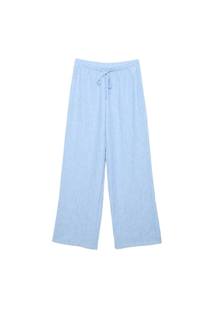 Свободные брюки под лён с металлической нитью- Заказать в России