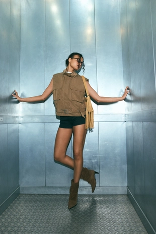 Базовый жилет свободного кроя- Заказать в России