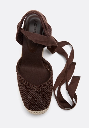 Эспадрильи на танкетке, завязки- Заказать в России